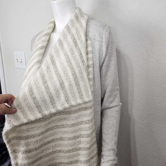 Lucky Wool Gray Boho Open Long Cardigan Size M - Picture 9 of 13